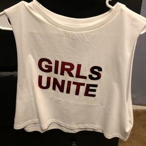 GIRLS UNITE white muscle tank